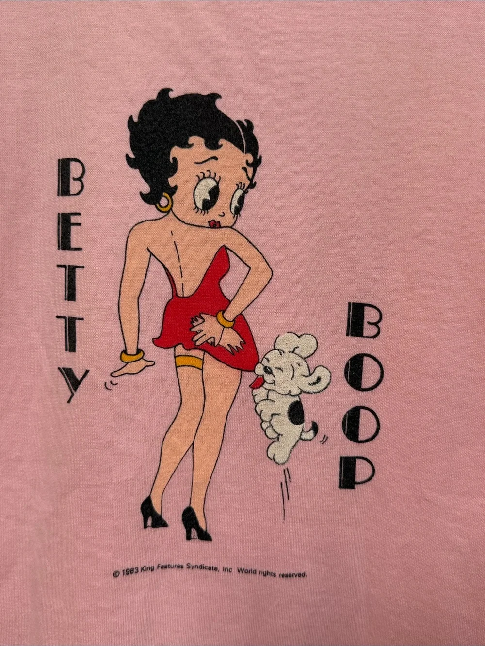 Vintage Betty Boop Pink Tank Top